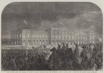 Besuch des Prinzen und der Prinzessin von Wales in Schweden, Abfahrt vom Bahnhof Gottenborg